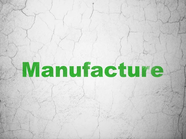 Industry concept: Manufacture on wall background — Stock Photo, Image
