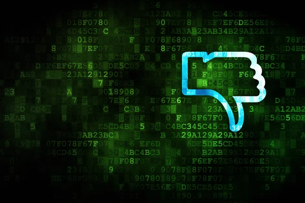 sosyal network kavramı: dijital arka başparmak aşağı