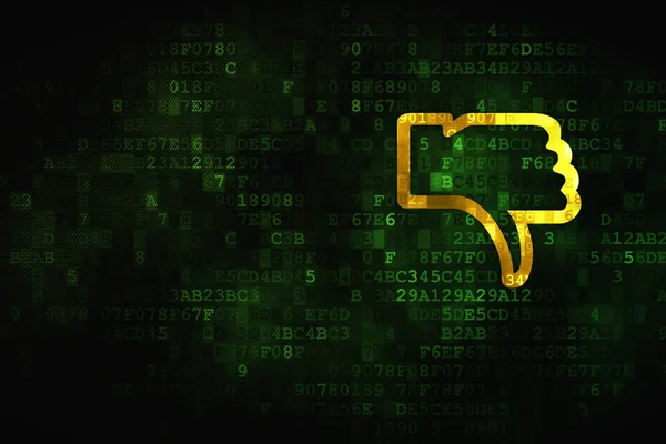 sosyal medya kavramı: dijital arka başparmak aşağı