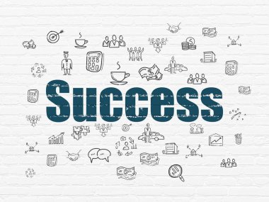 iş kavramı: duvar zemin üzerinde başarılı