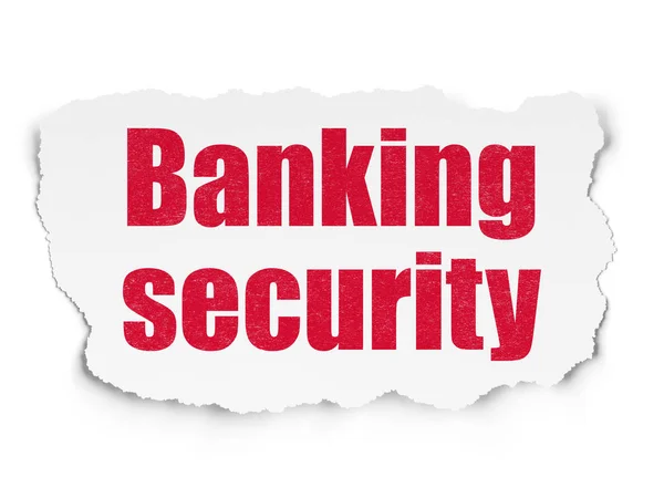 Security concept: Banking Security on Torn Paper background — Stock Photo, Image