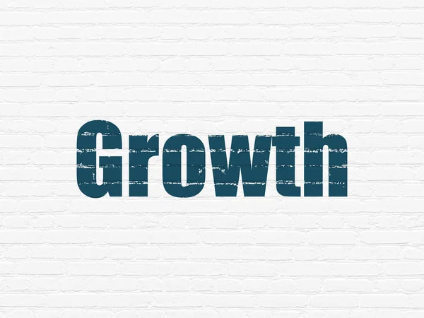 Concetto di business: crescita sullo sfondo della parete — Foto Stock