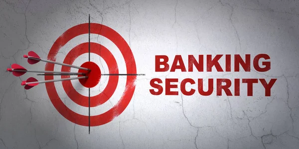 Privacy concept: target and Banking Security on wall background — Stock Photo, Image