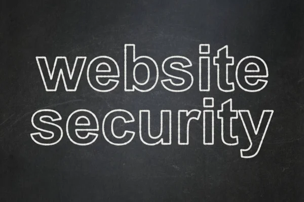 Security concept: Website Security on chalkboard background