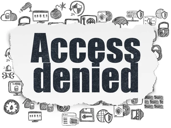 Security concept: Access Denied on Torn Paper background — Stock Photo, Image