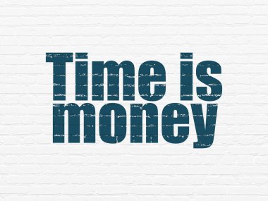 Ekonomi kavramı: zaman para duvar arka plan üzerinde