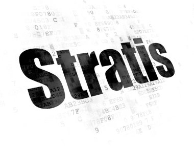 Blockchain kavramı: Stratis dijital arka plan üzerinde