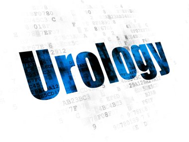 Sağlık kavramı: Üroloji dijital arka plan üzerinde
