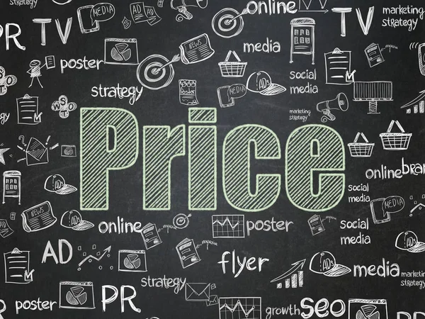 Marketing concept: Price on School board background