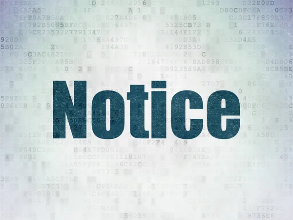 Law concept: Notice on Digital Data Paper background