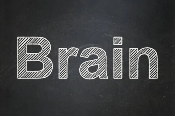 Concepto de medicina: Cerebro sobre fondo de pizarra — Foto de Stock