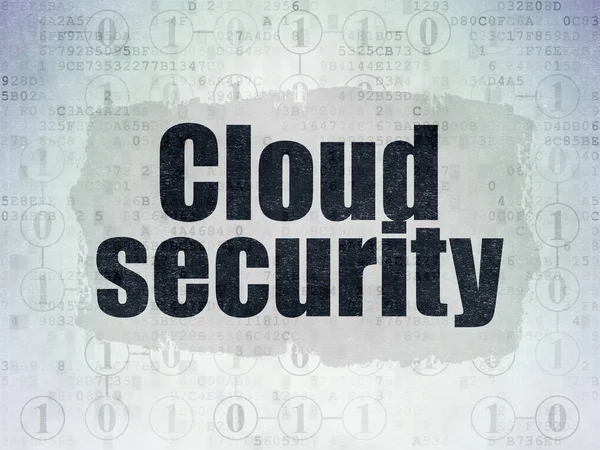 Nätverkskoncept i molnet: Cloud Security på Digital Data papper bakgrund — Stockfoto