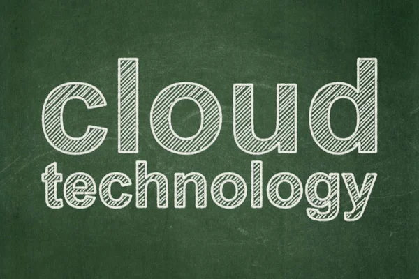 Cloud computing concept: Cloud Technology on chalkboard background — Stock Photo, Image