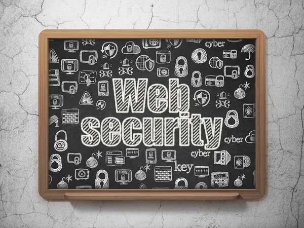 Концепция безопасности: Web Security on School Board background — стоковое фото