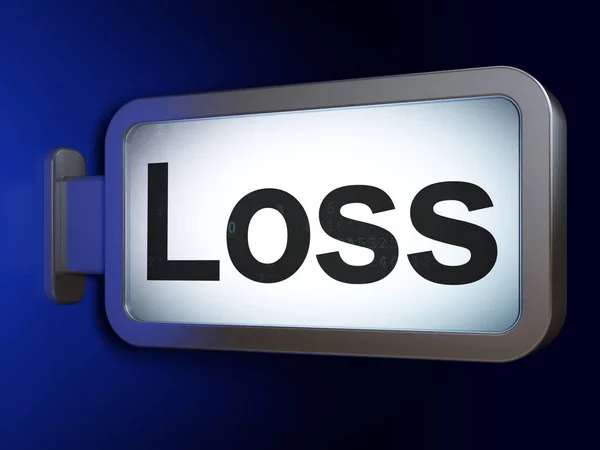 Finance concept: Loss on billboard background — Stock Photo, Image