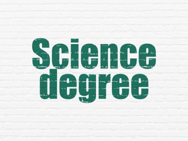 Bilim kavramı: bilim derecesi duvar arka plan üzerinde