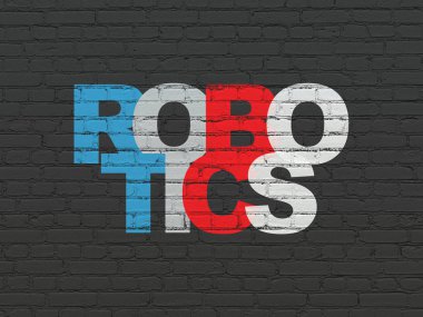 Bilim kavramı: Robotik duvar arka plan üzerinde