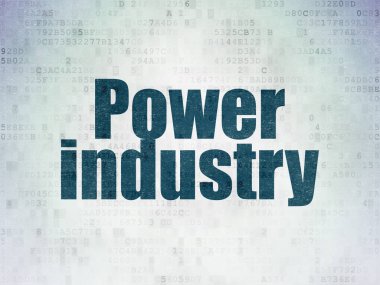 Manufacuring kavramı: dijital veri kağıt arka plan üzerinde güç sanayî