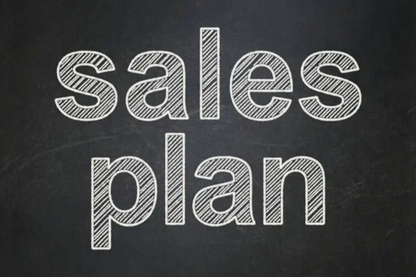 Advertising concept: Sales Plan on chalkboard background — Stock Photo, Image