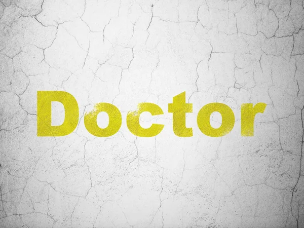 Υγεία έννοια: ο γιατρός σε φόντο τοίχο — Φωτογραφία Αρχείου