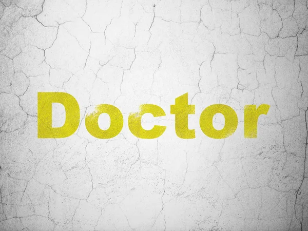 Concepto de salud: Doctor en fondo de pared —  Fotos de Stock