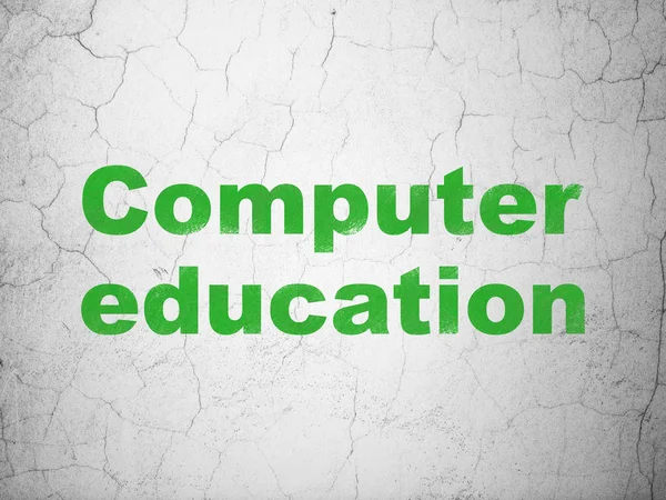 Learning concept: Computer Education on wall background — Stock Photo, Image