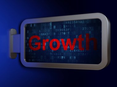 iş kavramı: billboard arka plan üzerinde büyüme