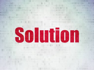 Ekonomi kavramı: çözüm dijital veri kağıt arka plan üzerinde