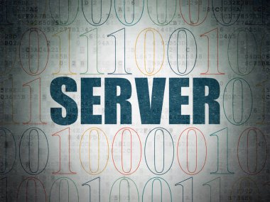 Web tasarım konsepti: sunucu üzerinde dijital veri kağıt arka plan