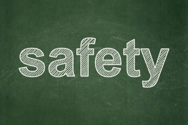 Veiligheidsconcept: veiligheid op schoolbord achtergrond — Stockfoto