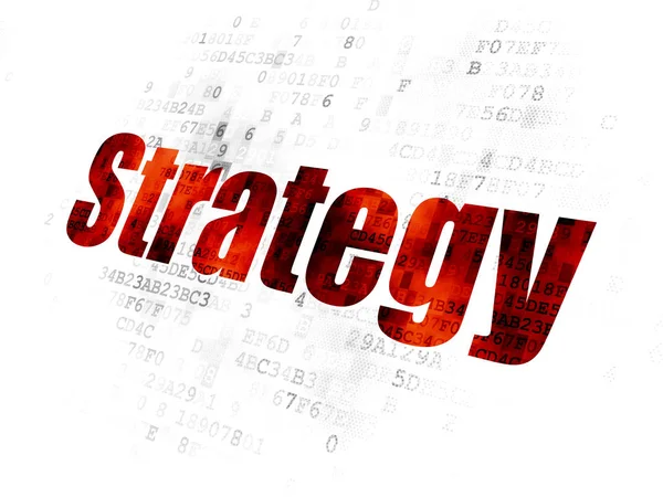 Financiën concept: strategie op digitale achtergrond — Stockfoto