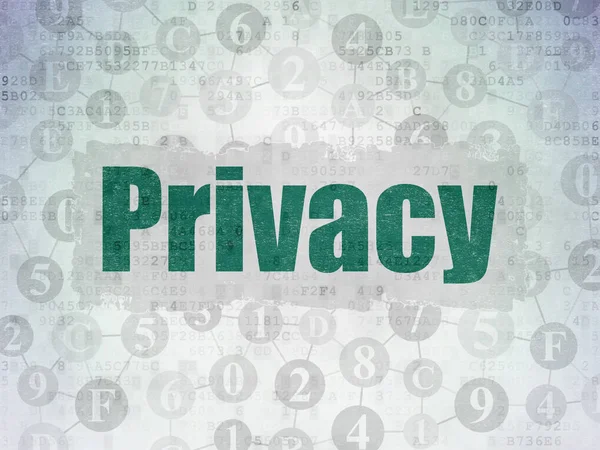 Concetto di protezione: Privacy su sfondo Digital Data Paper — Foto Stock