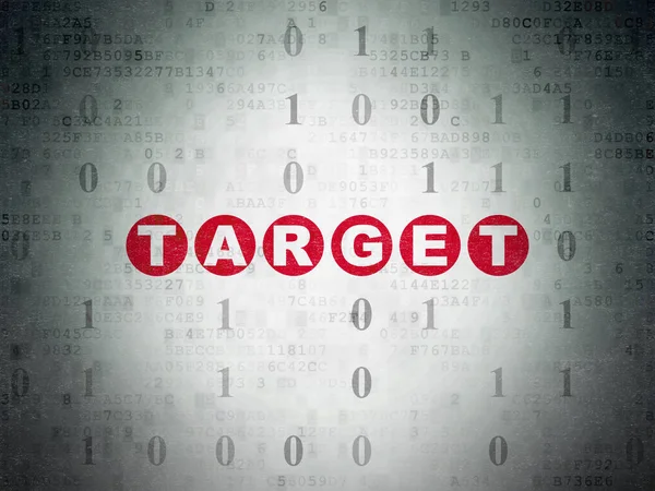 Business concept: Target on Digital Data Paper background — Stock Photo, Image