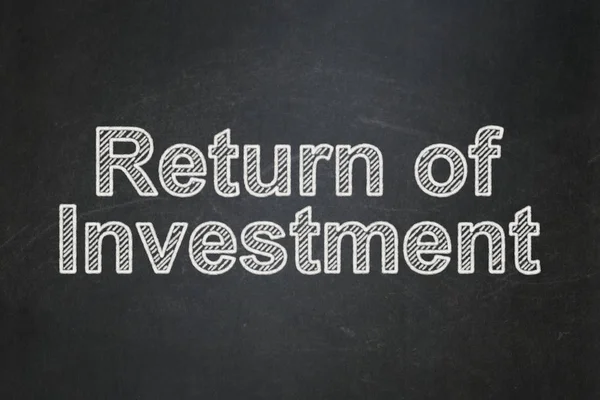 Business concept: Return of Investment on chalkboard background
