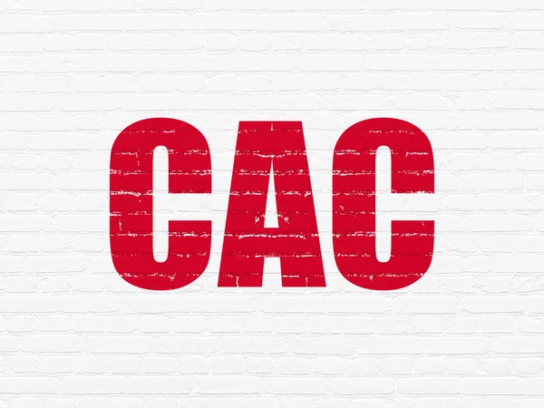 Concepto de índices bursátiles: CAC sobre fondo de pared — Foto de Stock