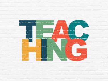 Kavram öğrenme: duvar arka plan üzerinde öğretim