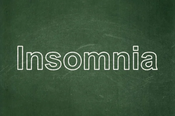 Medicine concept: Insomnia on chalkboard background — Stock Photo, Image