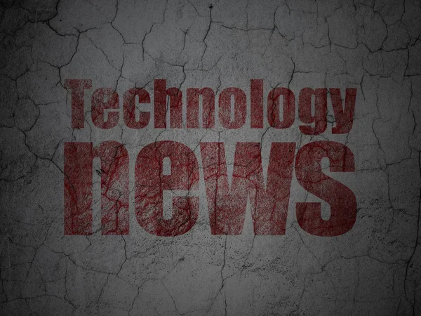 Conceito de notícias: Technology News on grunge wall background — Fotografia de Stock