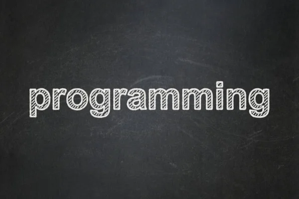 Programming concept: Programming on chalkboard background — Stock Photo, Image