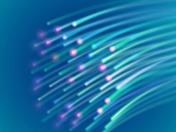 Transmission de données sur un réseau à fibre optique . — Image vectorielle