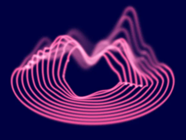 Абстрактний фон з динамічними 3d звуковими хвилями . — стоковий вектор