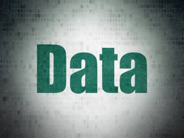 Veri kavramı: dijital veri kağıt arka plan üzerinde veri