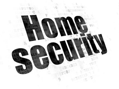 güvenlik kavramı: ev güvenlik dijital arka plan üzerinde