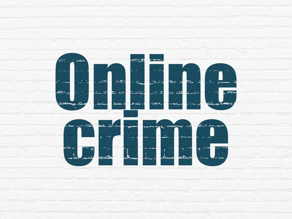 Concetto di sicurezza: crimine online su sfondo muro — Foto Stock