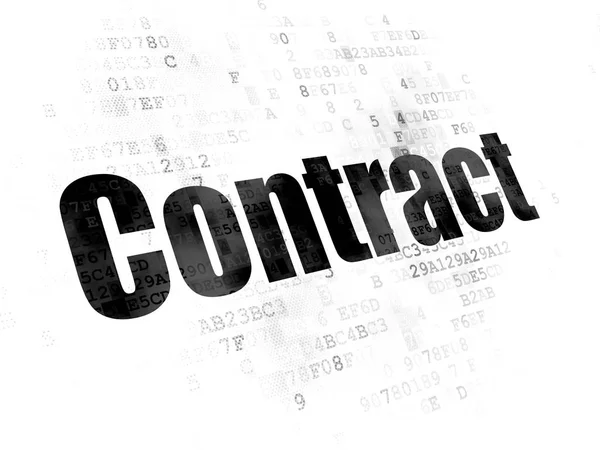 Business concept: Contract on Digital background — Stock Photo, Image