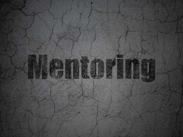 Lärande koncept: mentorskap på grunge vägg bakgrund — Stockfoto