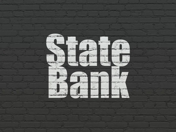 Banking concept: State Bank on wall background