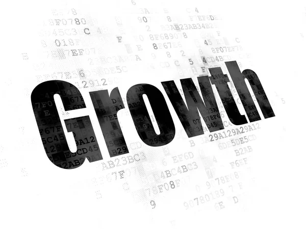 Bedrijfsconcept: groei op digitale achtergrond — Stockfoto