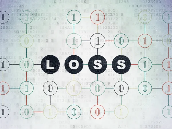 Concetto di business: perdita sul background della carta dati digitale — Foto Stock