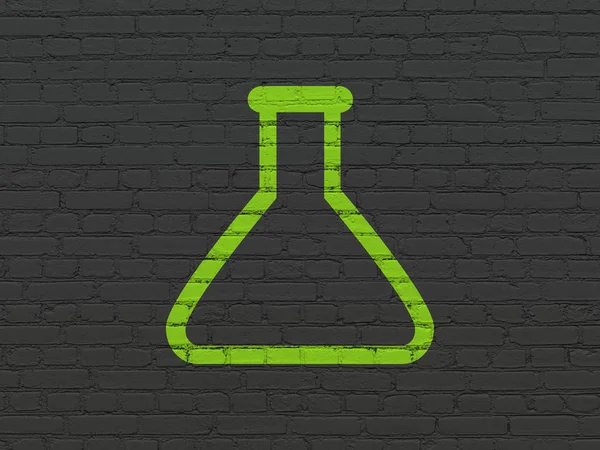 Science concept: word Flask on wall background — Stock Photo, Image